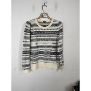 Talbots Womens Sweater Medium Fair Isle Nordic Ski Cabincore Winter Wool Blend